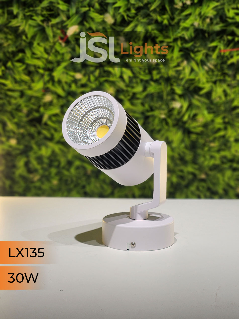 LX 135 30W LED Wall Spotlight White Body