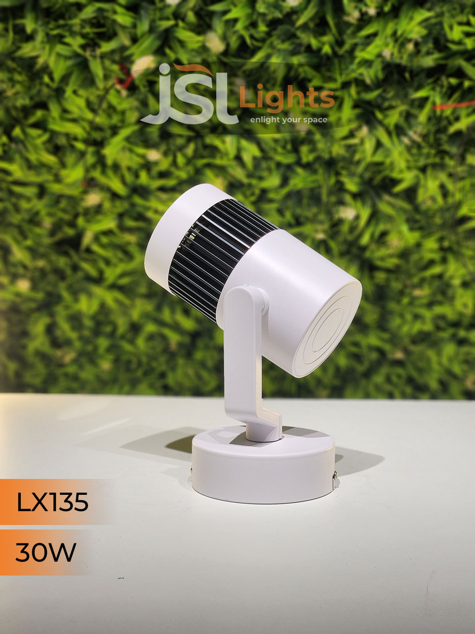 LX 135 30W LED Wall Spotlight White Body