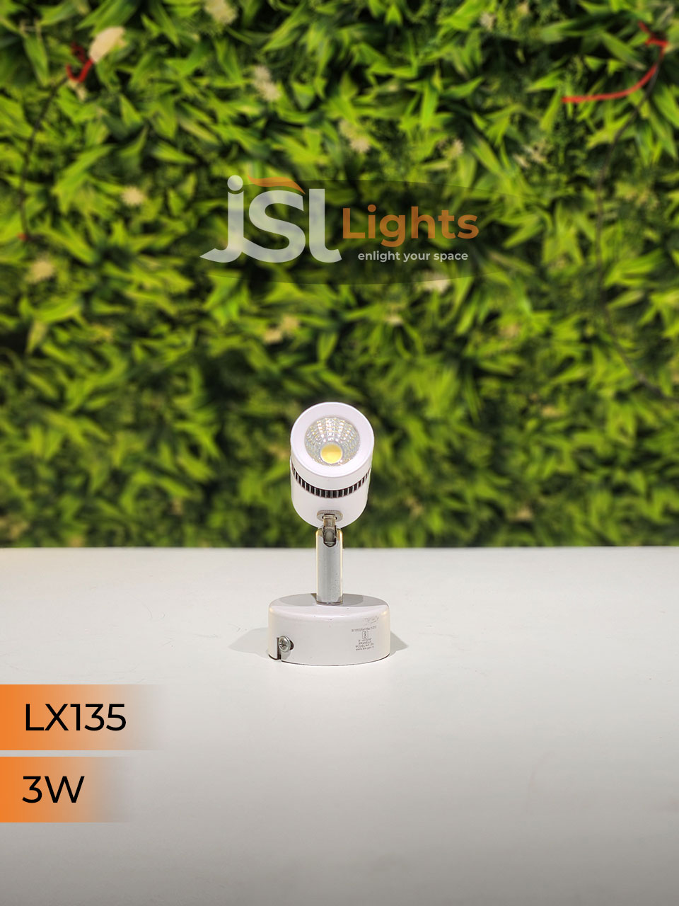 LX 135 3W LED Wall Spotlight White Body