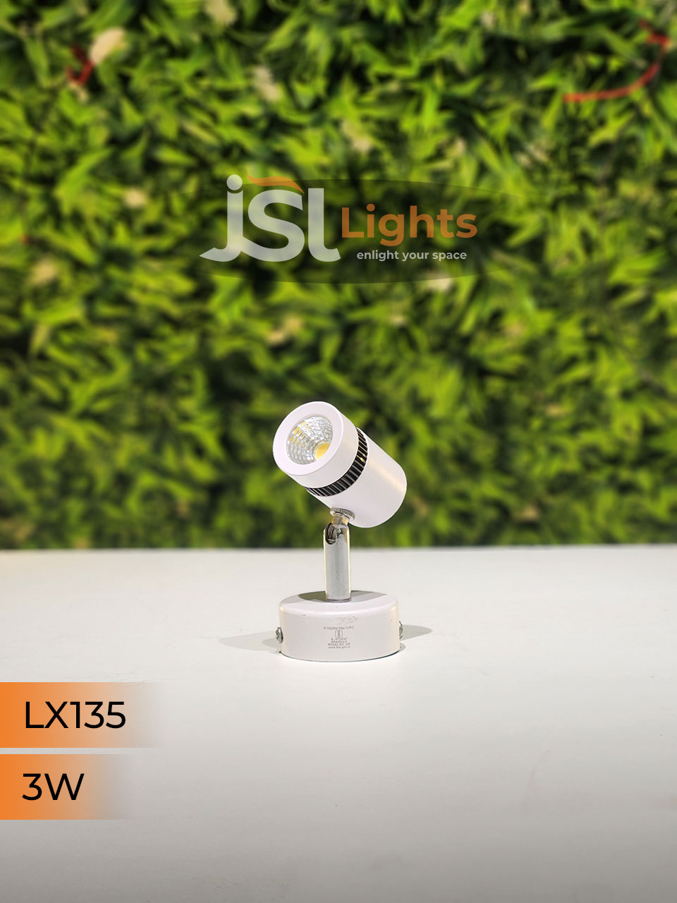 LX 135 3W LED Wall Spotlight White Body