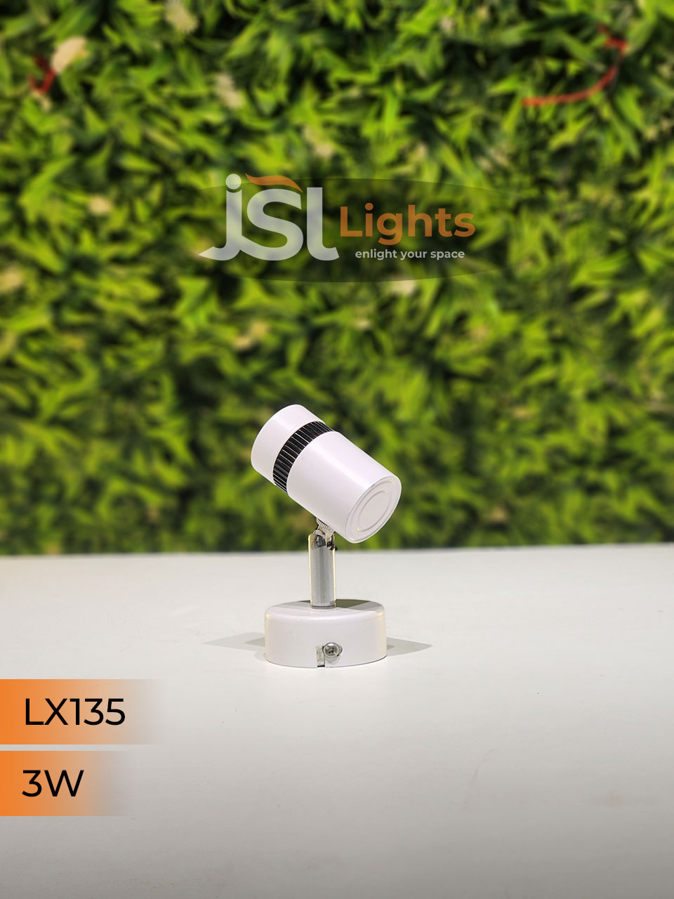 LX 135 3W LED Wall Spotlight White Body