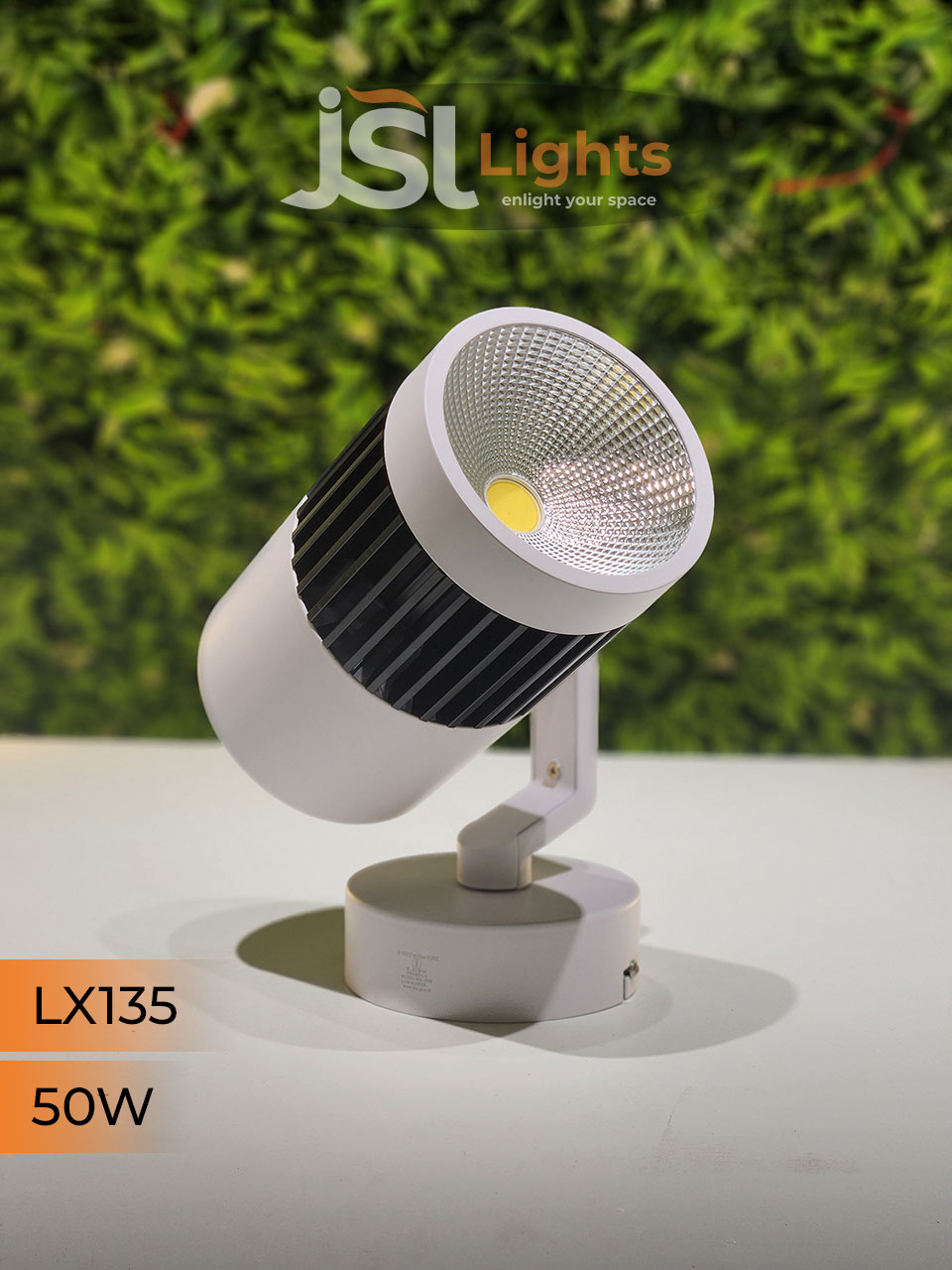 LX 135 50W LED Wall Spotlight White Body