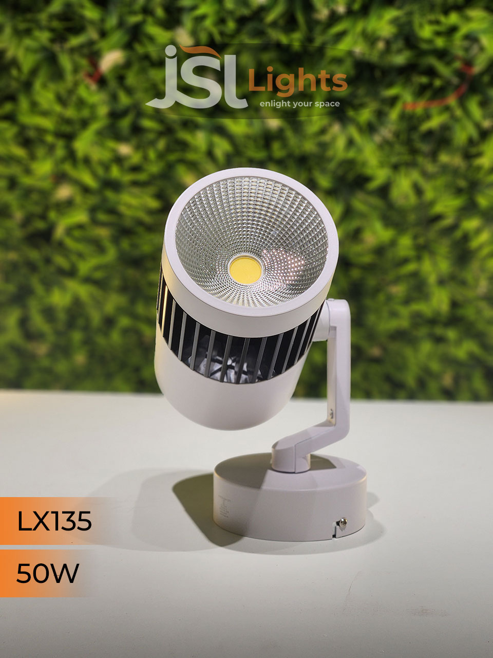 LX 135 50W LED Wall Spotlight White Body