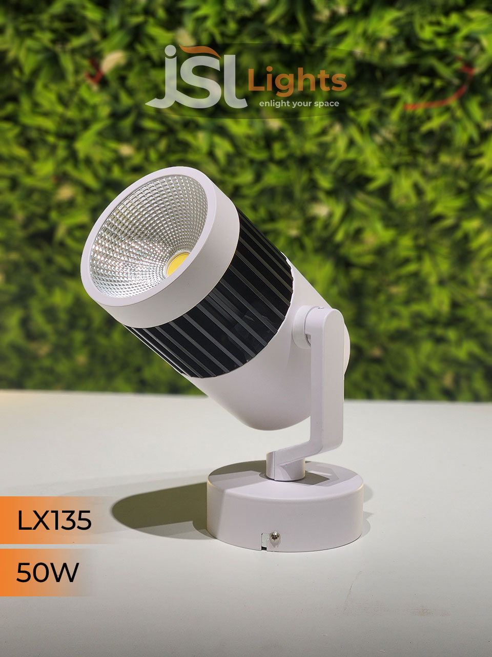 LX 135 50W LED Wall Spotlight White Body