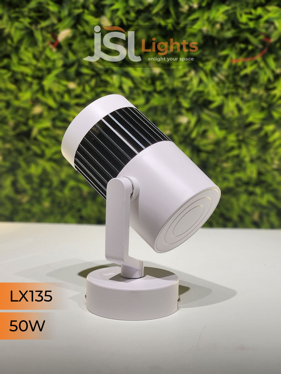 LX 135 50W LED Wall Spotlight White Body