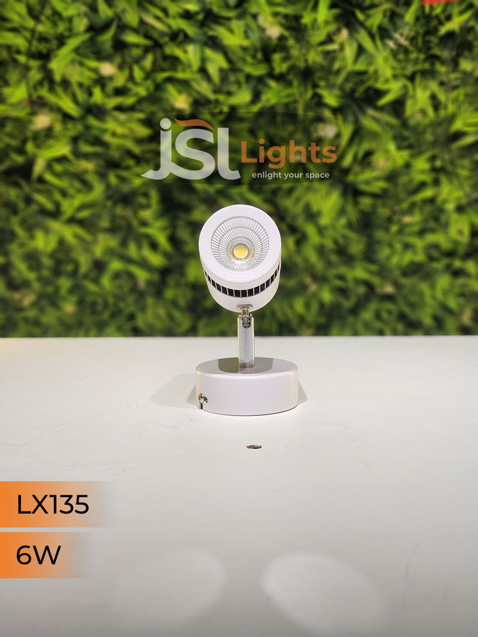 LX 135 6W LED Wall Spotlight White Body