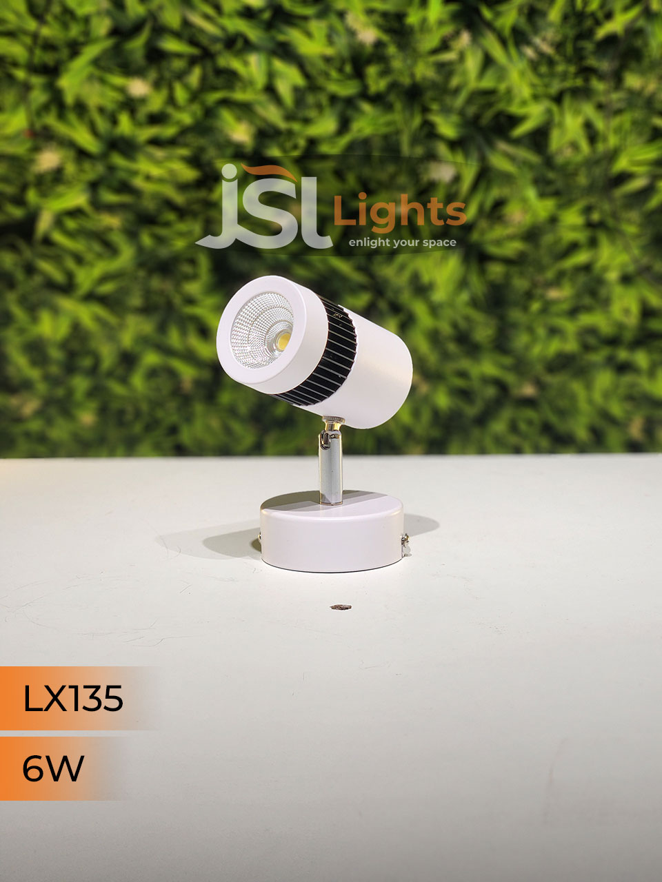LX 135 6W LED Wall Spotlight White Body