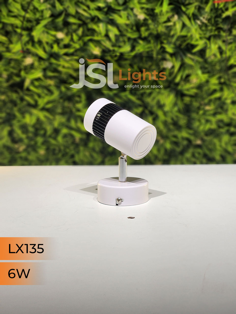 LX 135 6W LED Wall Spotlight White Body