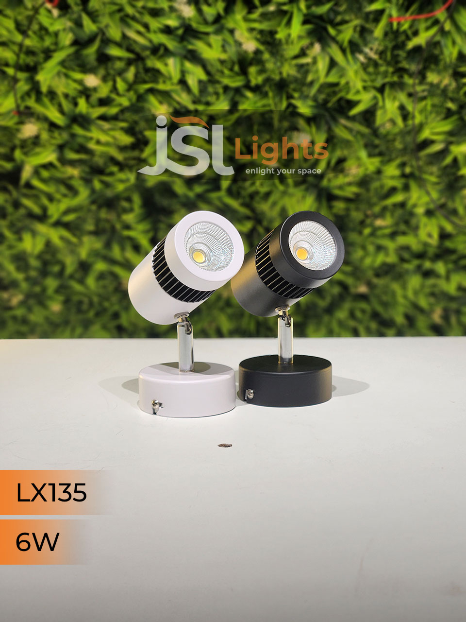 LX 135 6W LED Wall Spotlight White Body
