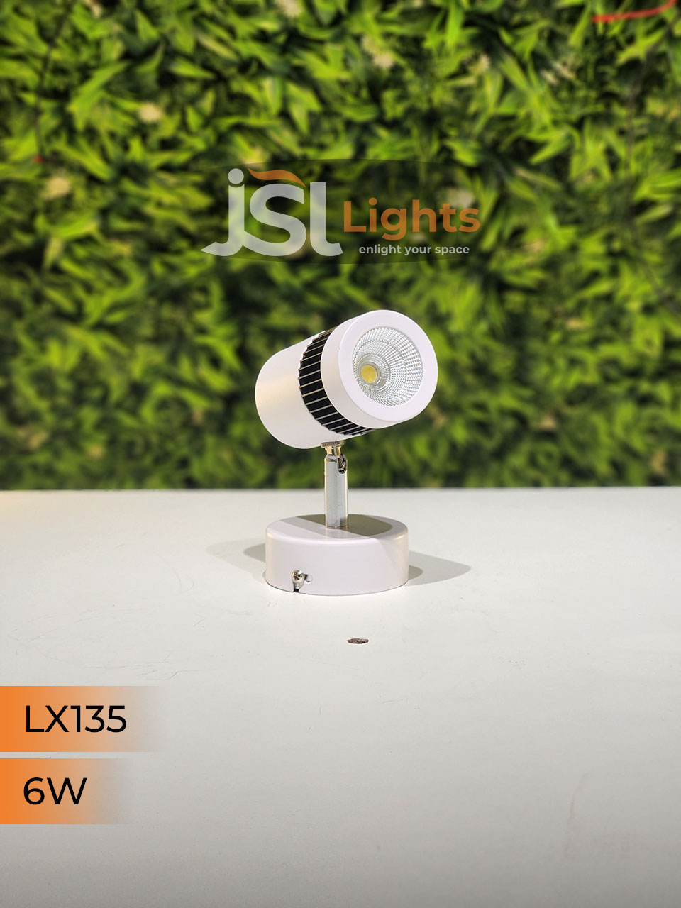 LX 135 6W LED Wall Spotlight White Body