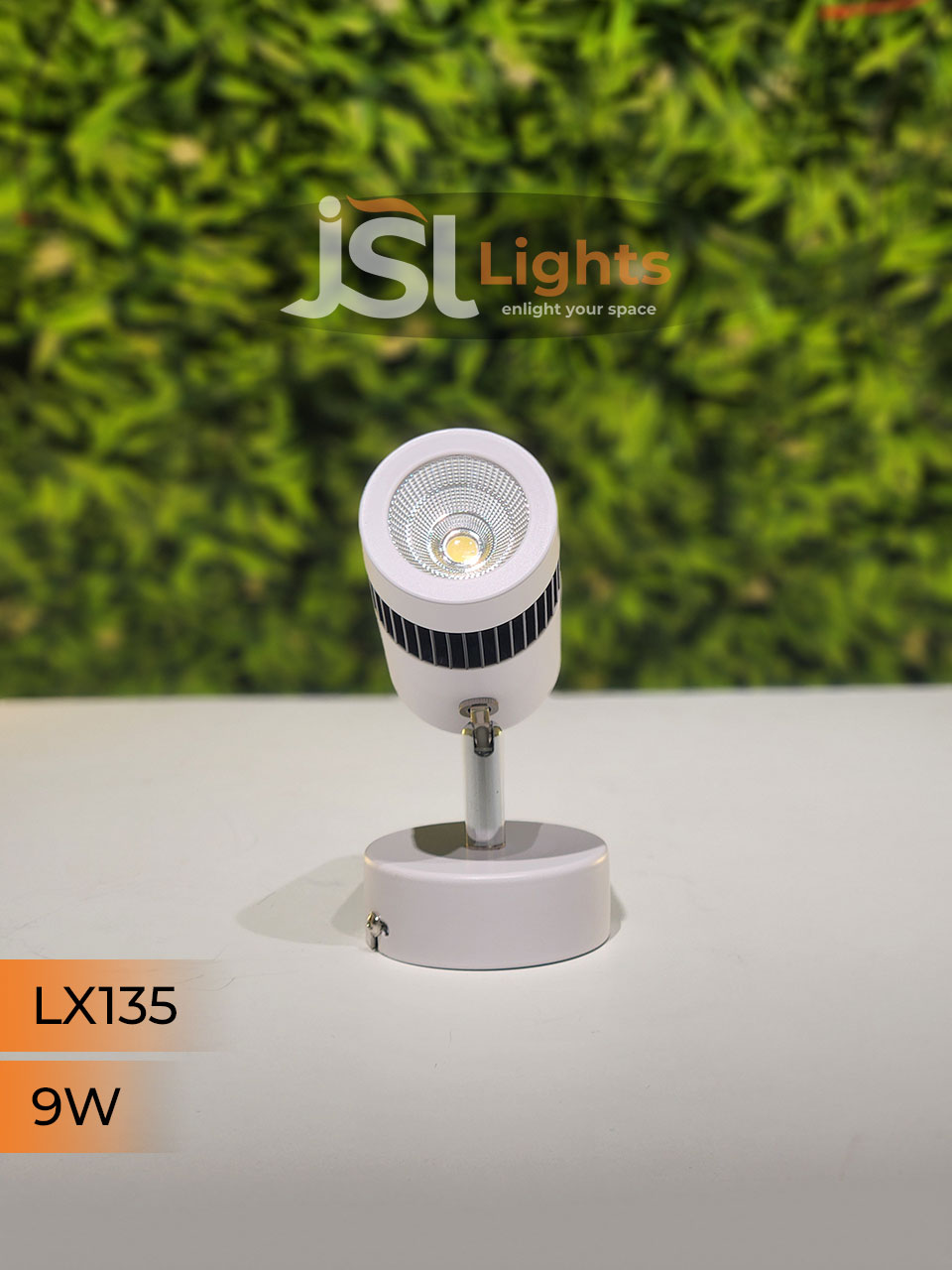 LX 135 9W LED Wall Spotlight White Body