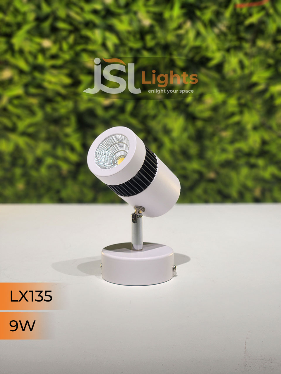 LX 135 9W LED Wall Spotlight White Body