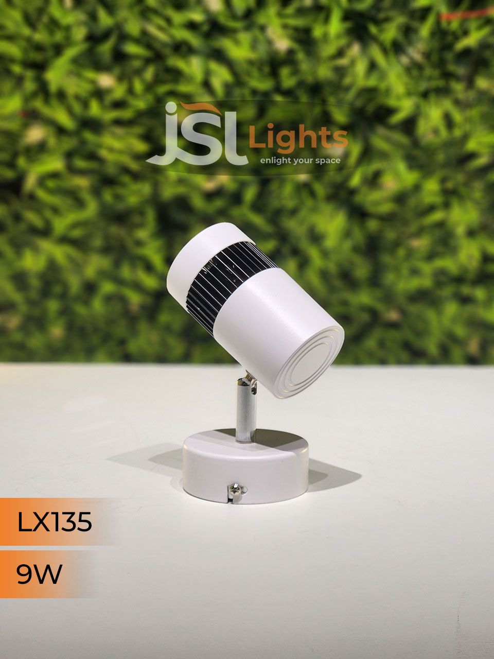LX 135 9W LED Wall Spotlight White Body