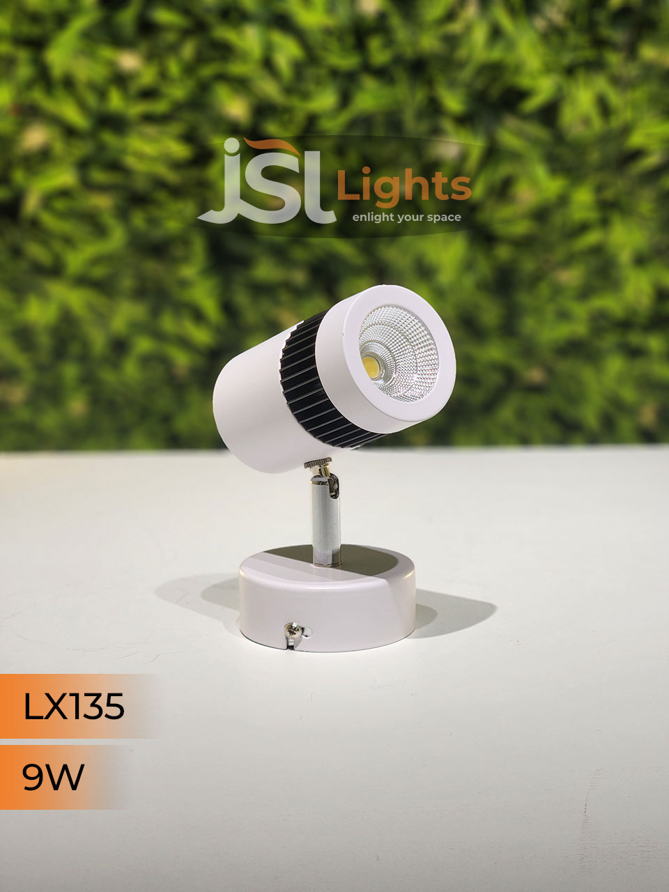 LX 135 9W LED Wall Spotlight White Body