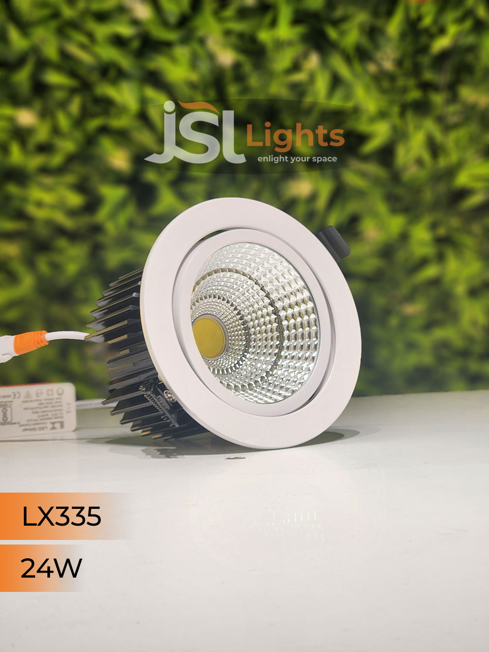 LX 335 24W Round Recessed COB Downlight spotlight for showroom