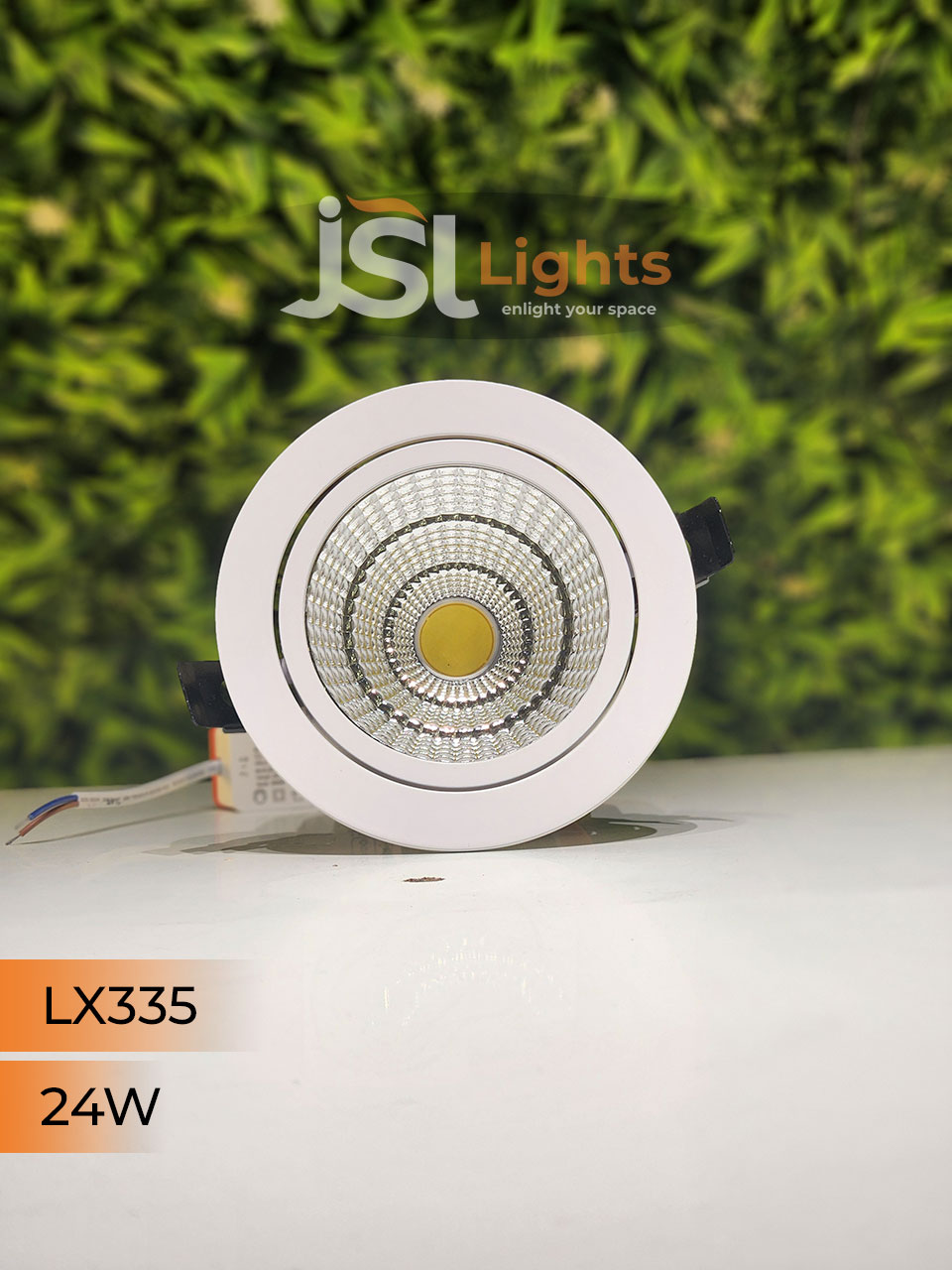 LX 335 24W Round Recessed COB Downlight spotlight for showroom