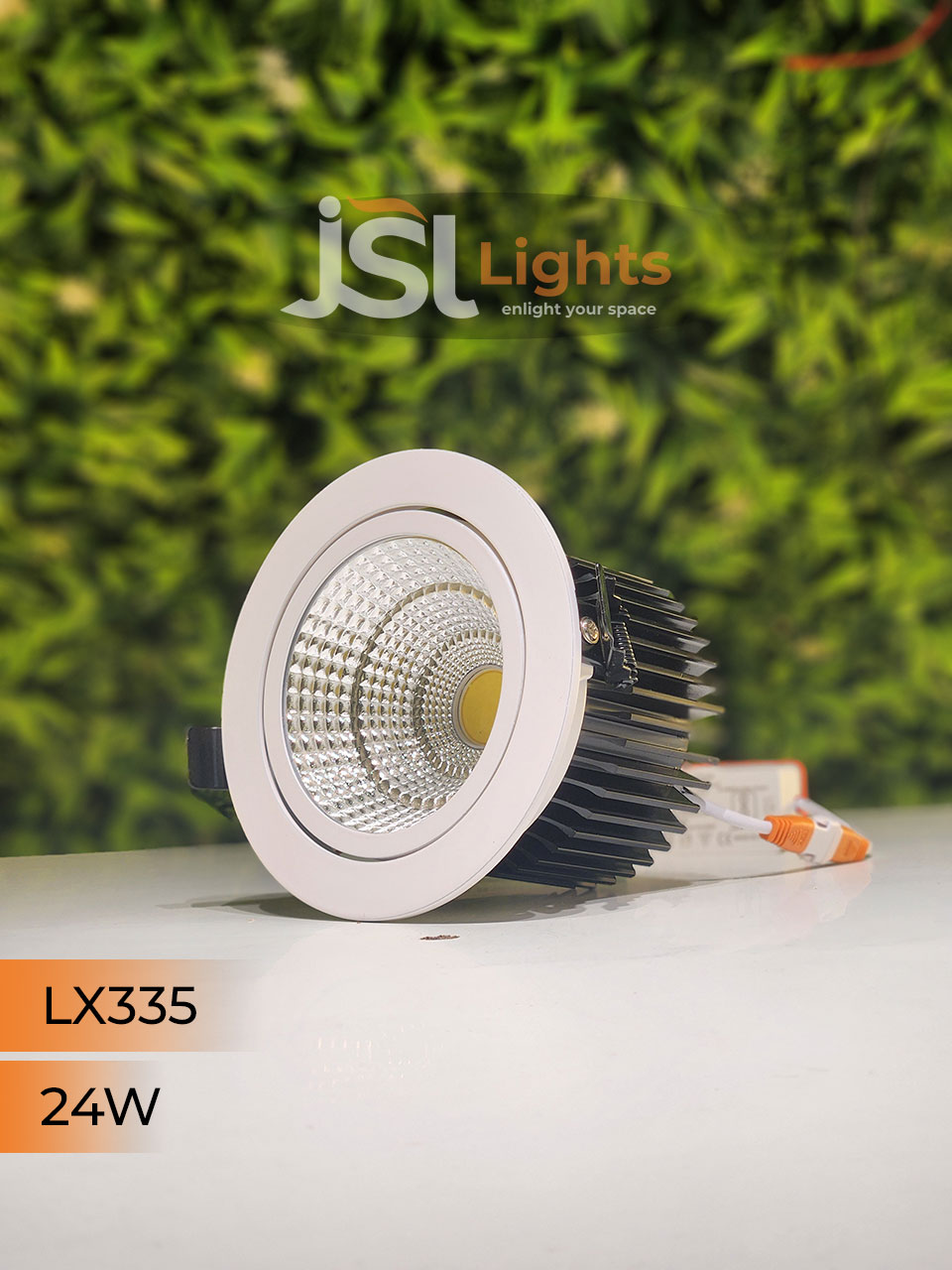 LX 335 24W Round Recessed COB Downlight spotlight for showroom