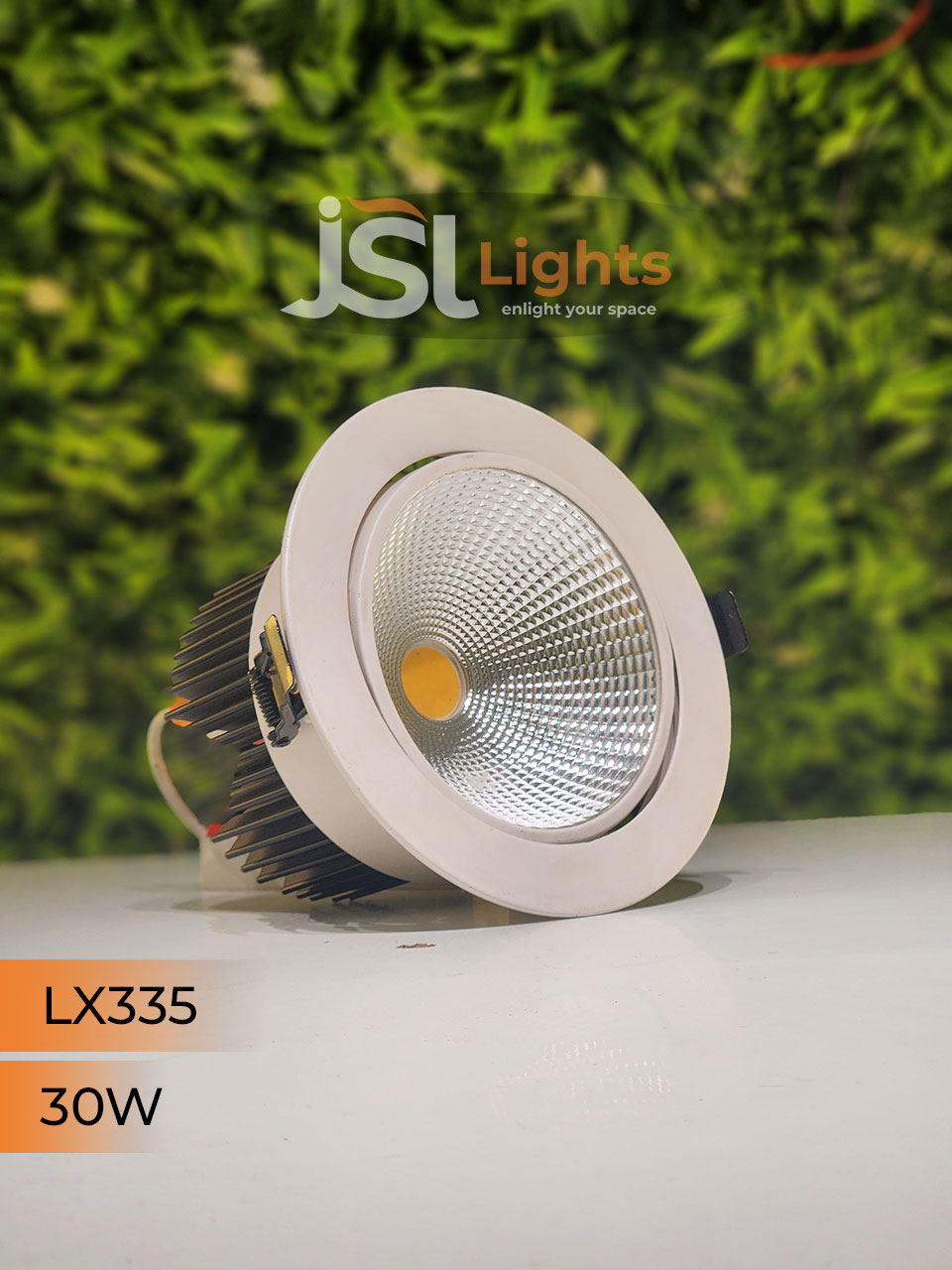 LX 335 30W Round Recessed COB Downlight spotlight for showroom