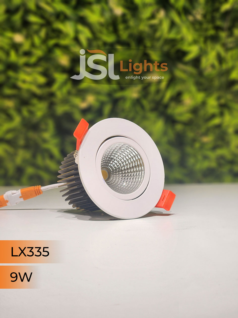 LX 335 9W Round Recessed COB Downlight spotlight for showroom