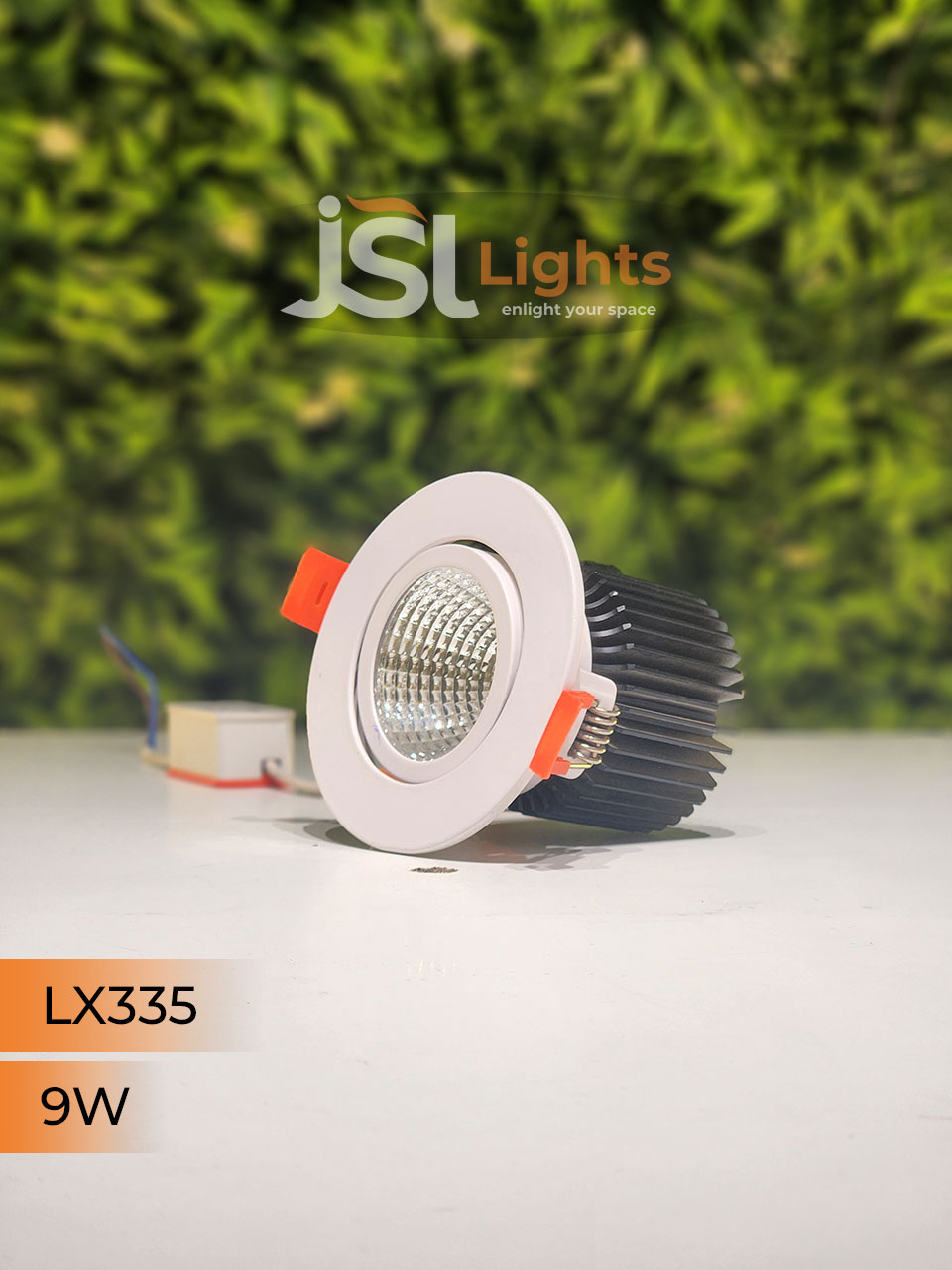 LX 335 9W Round Recessed COB Downlight spotlight for showroom