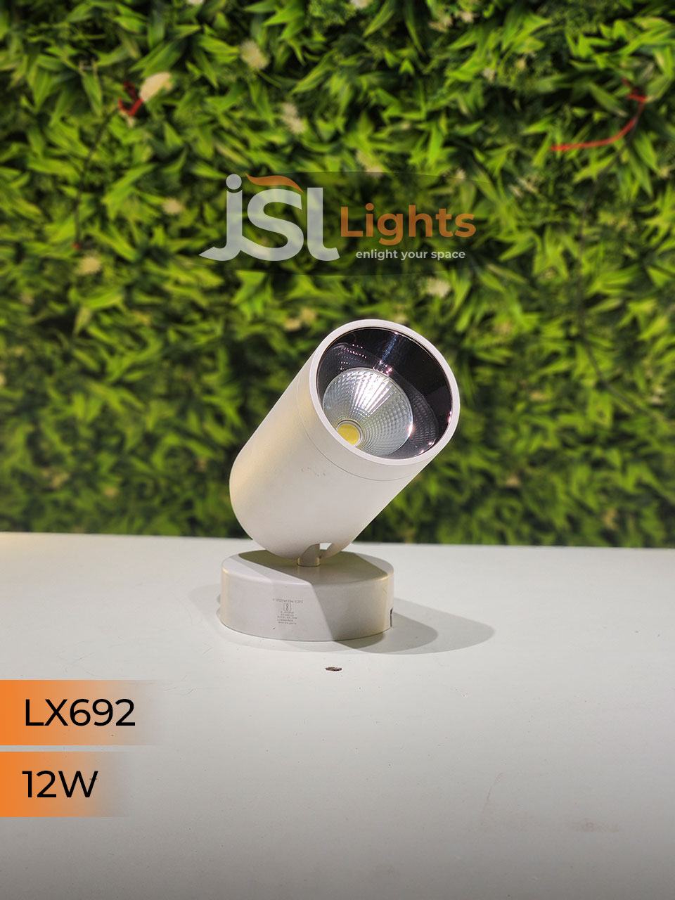 LX 692 12W LED Wall Spotlight White Body