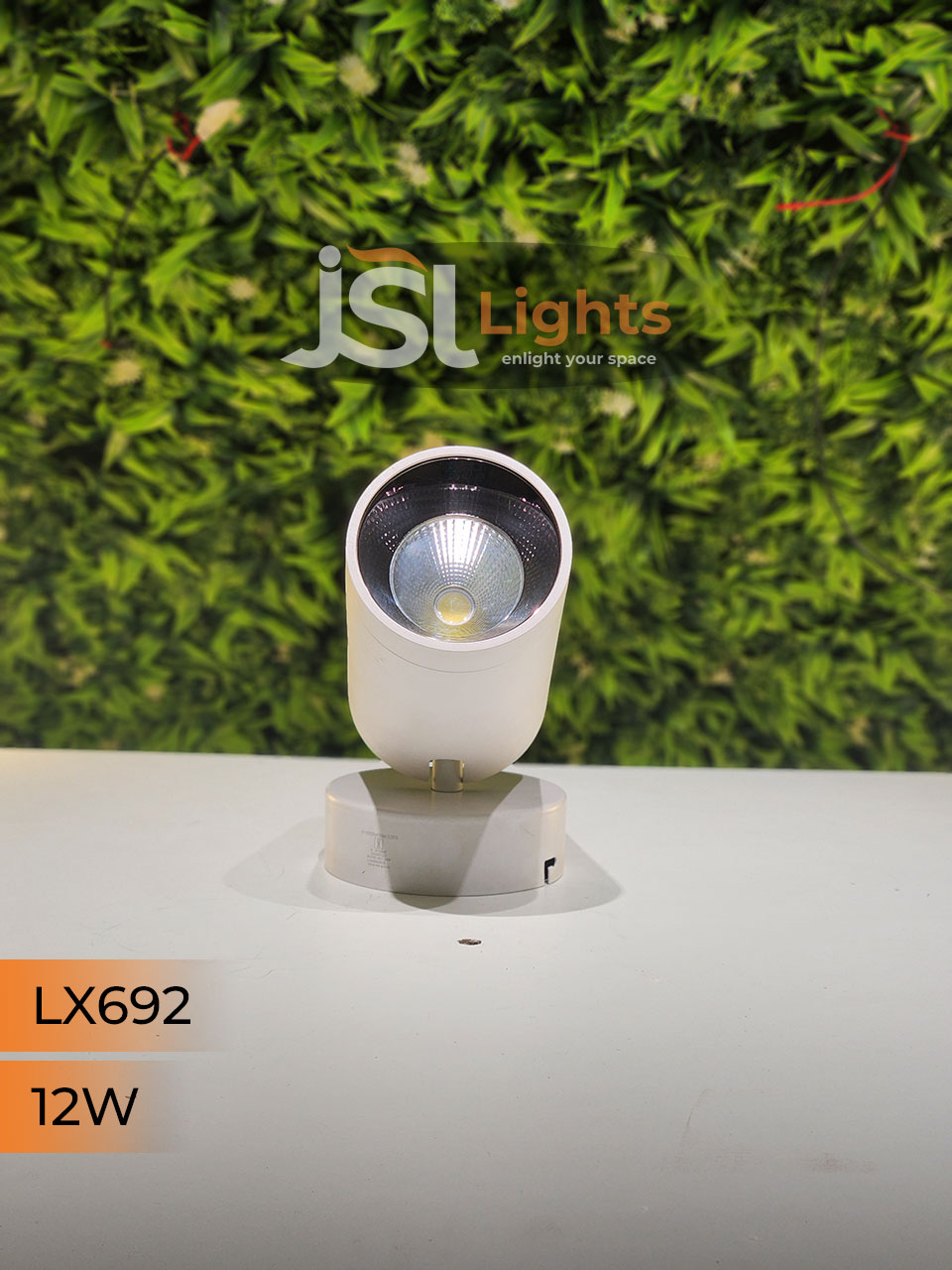 LX 692 12W LED Wall Spotlight White Body