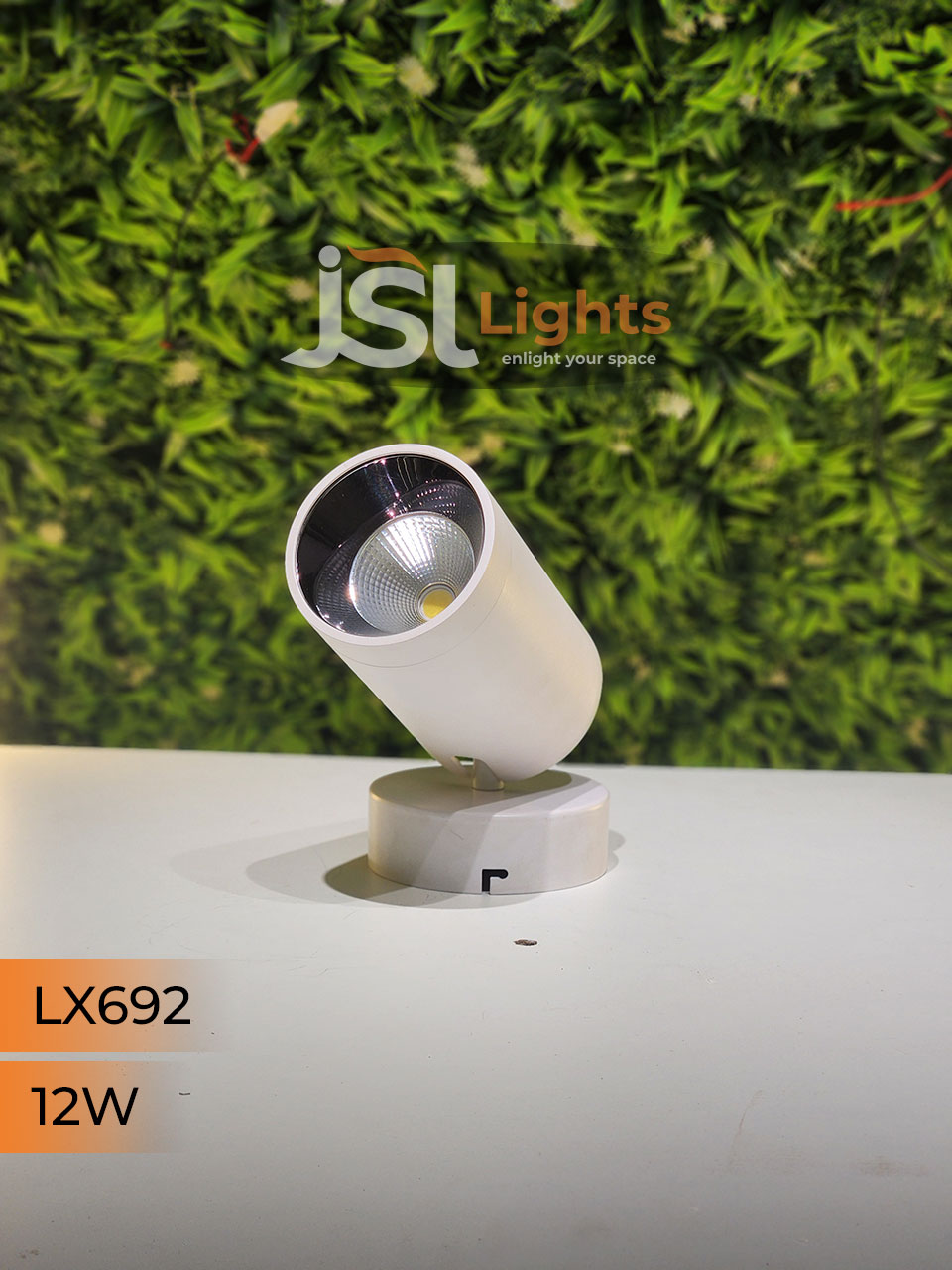 LX 692 12W LED Wall Spotlight White Body