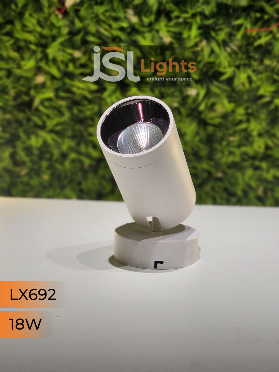 LX 692 18W LED Wall Spotlight White Body