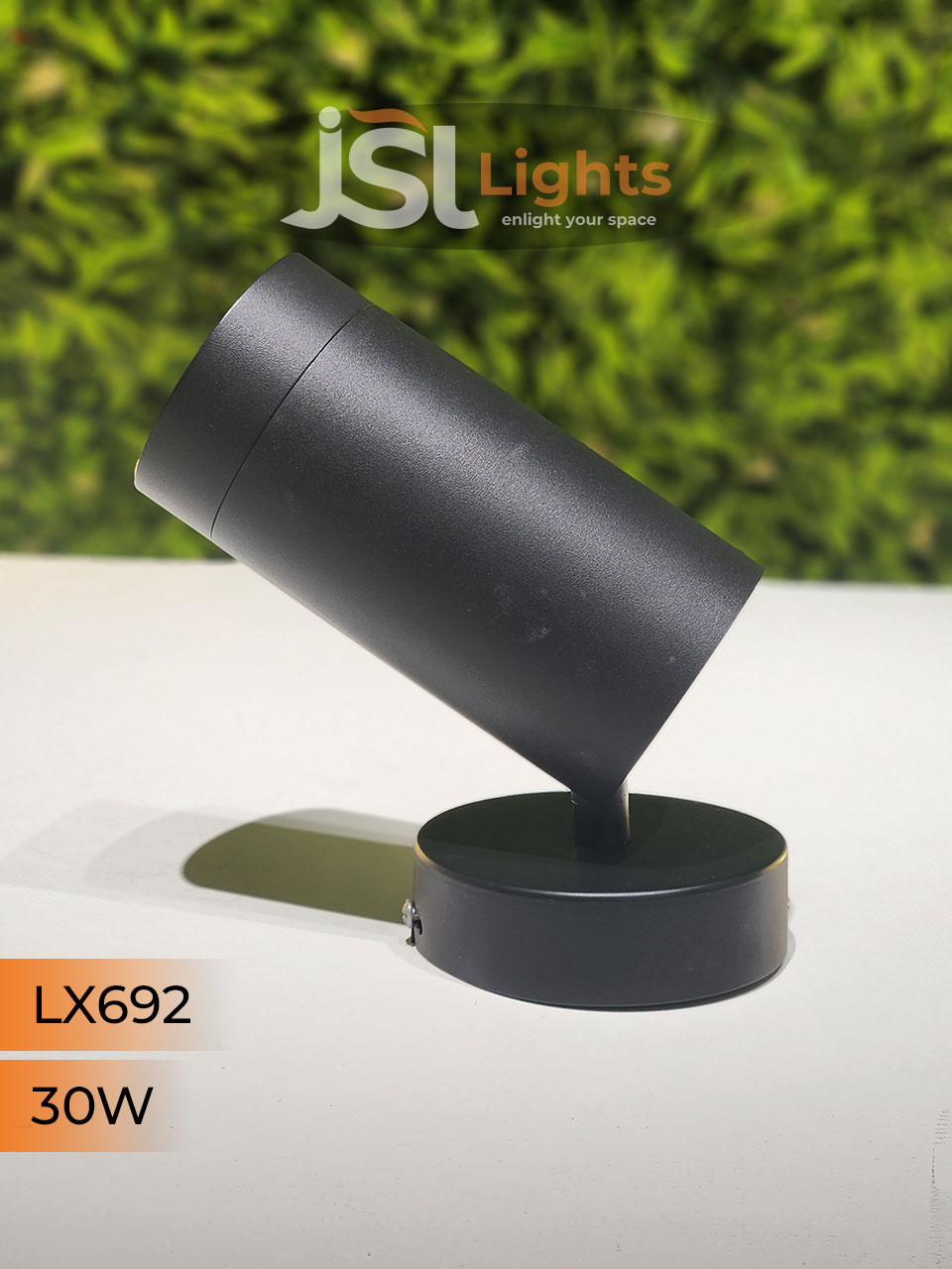 LX 692 30W LED Wall Spotlight Black Body