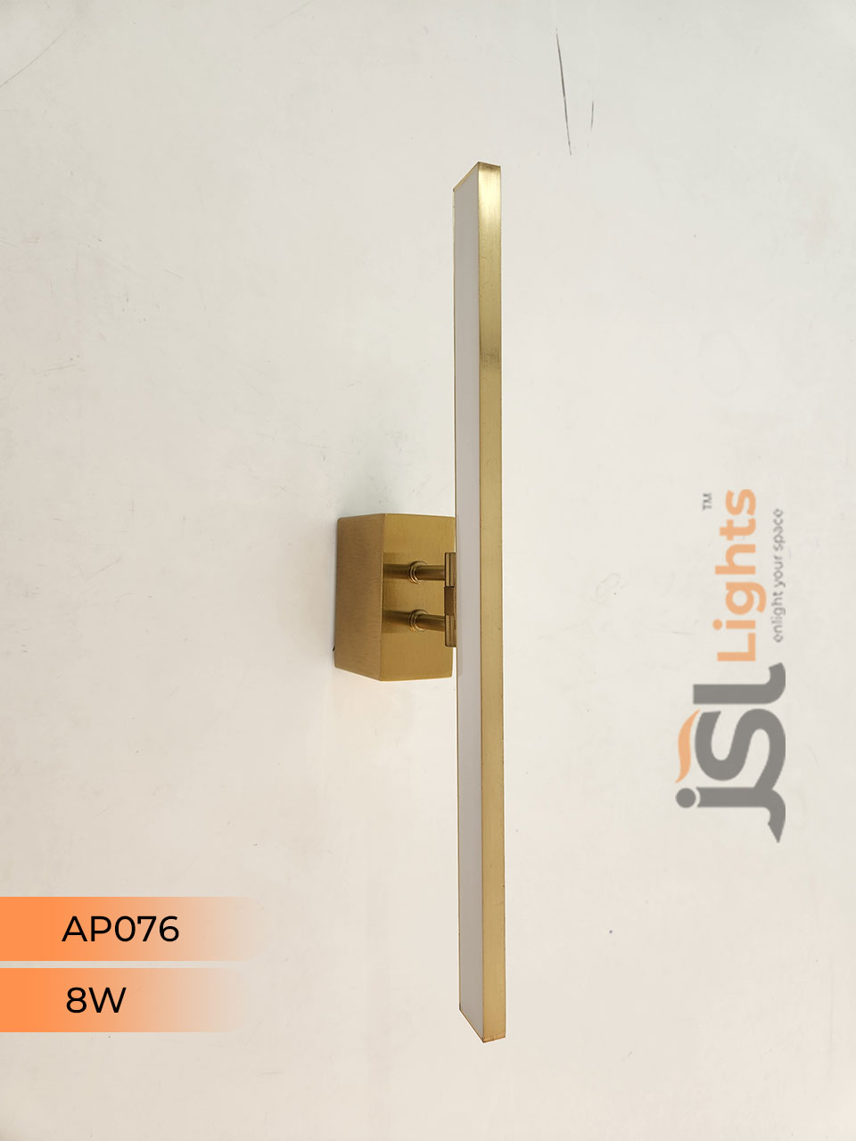 Apra 076 8W Gold Wall Mirror Light Wall Lamp Aluminium Body Picture Light