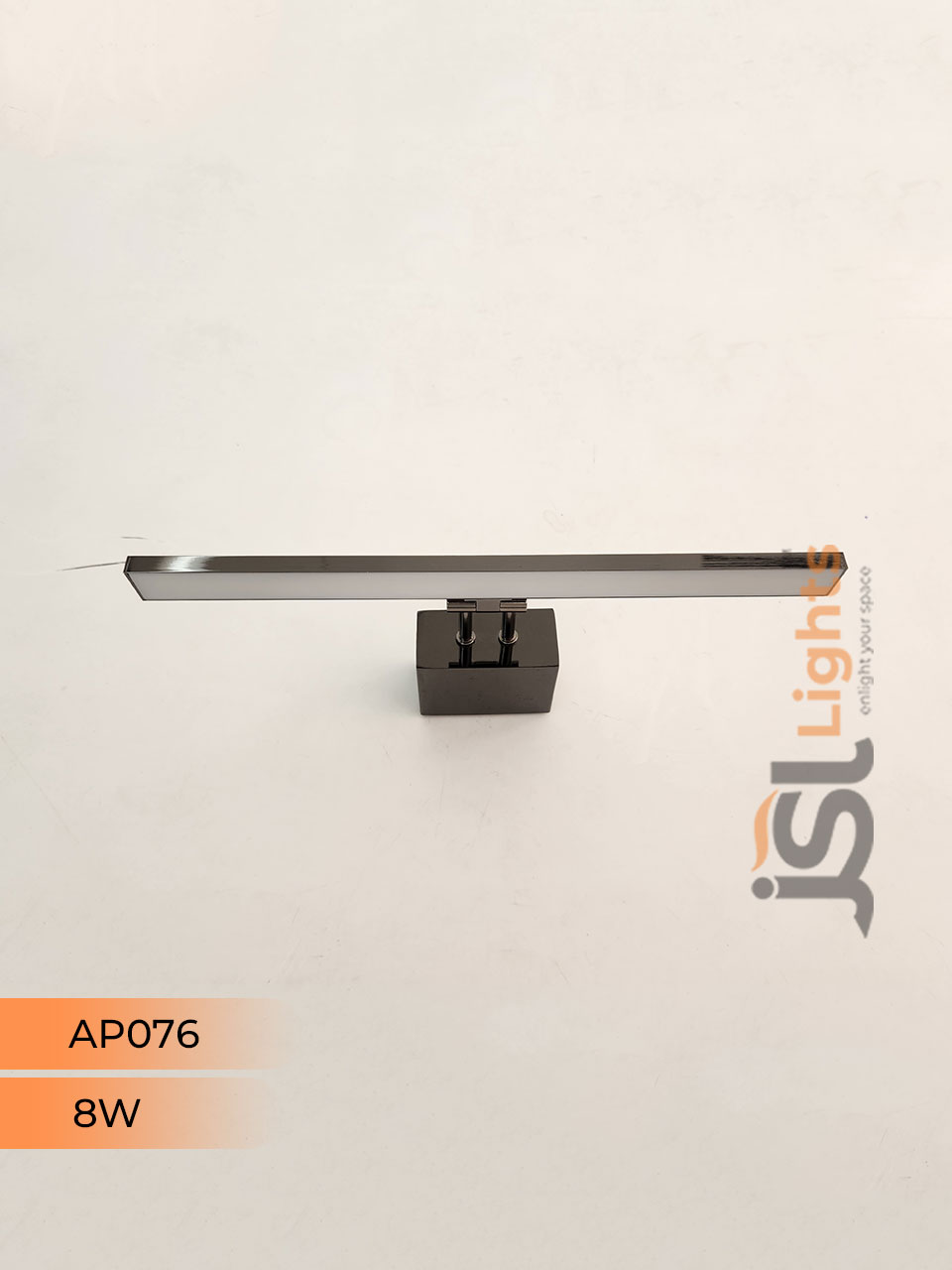 Apra 076 8W Pearl Black Wall Mirror Light Wall Lamp Aluminium Body Picture Light