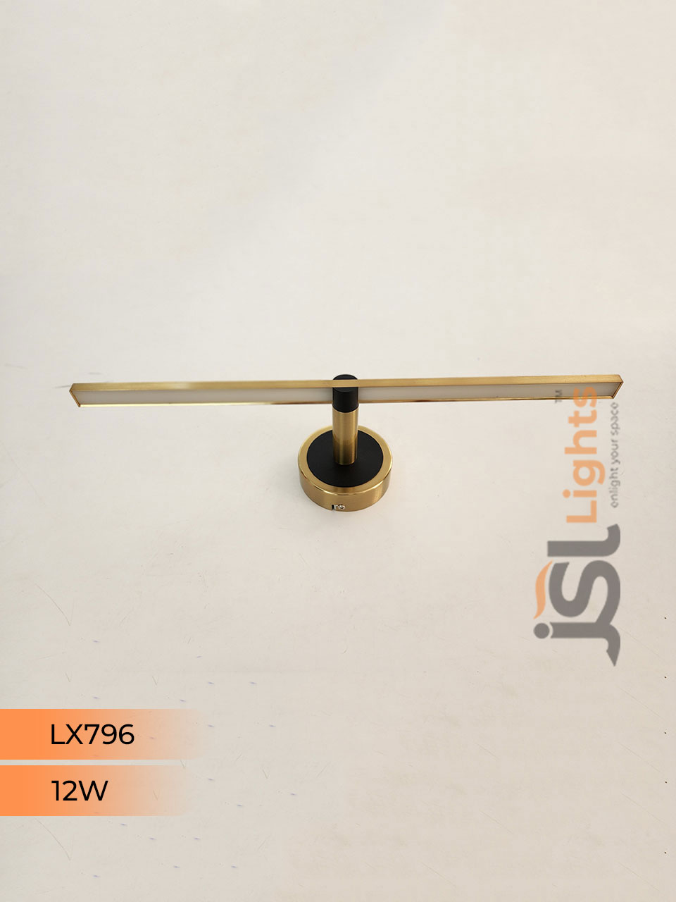 LX796 12W Gold Wall Mirror Light Wall Lamp Aluminium Body Picture Light