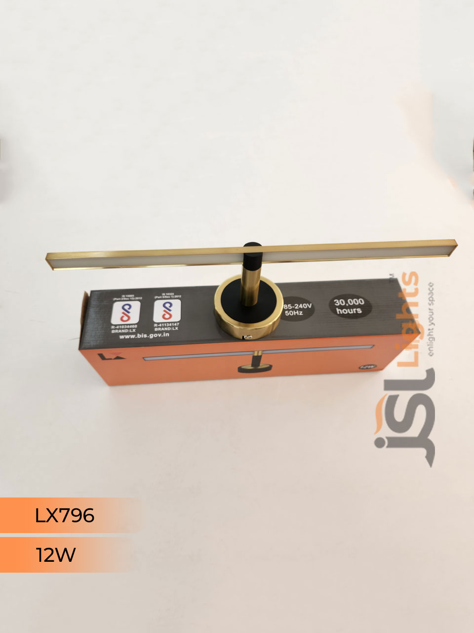 LX796 12W Gold Wall Mirror Light Wall Lamp Aluminium Body Picture Light