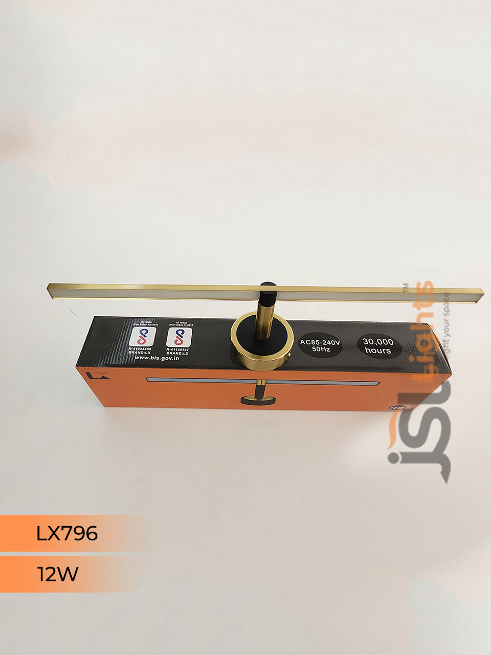 LX796 12W Gold Wall Mirror Light Wall Lamp Aluminium Body Picture Light