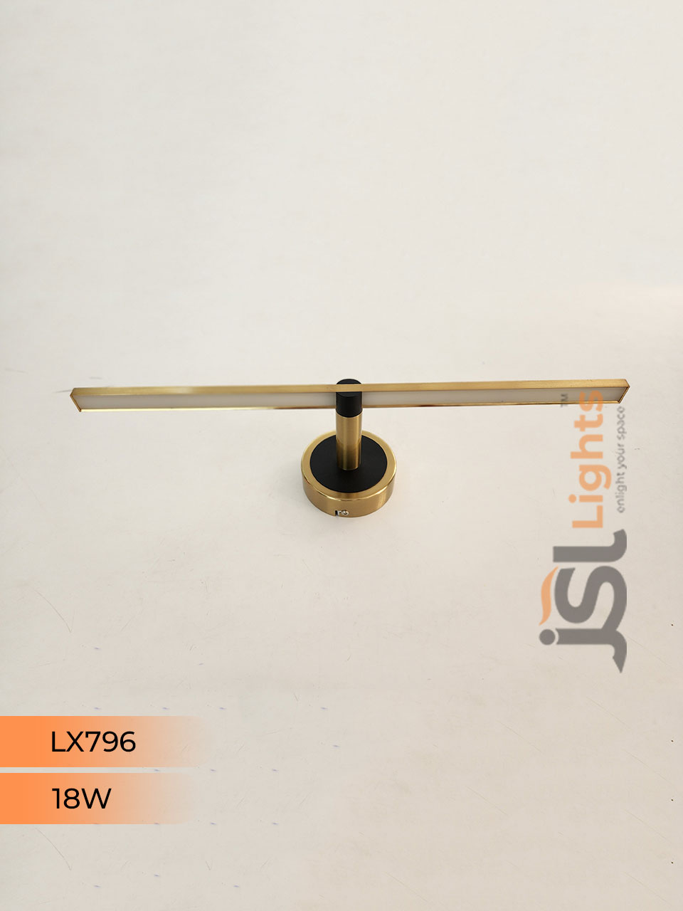 LX796 18W Gold Wall Mirror Light Wall Lamp Aluminium Body Picture Light