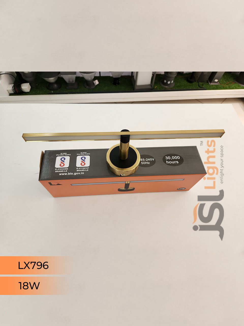 LX796 18W Gold Wall Mirror Light Wall Lamp Aluminium Body Picture Light